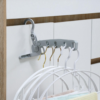 Space Saving Foldable Hanger Plastic Travel Drying Rack with 5 Holes Easy to Install with No Tools Needed Door Hook