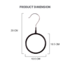 Non-slip Steel Multifunctional Tie Rings Holder Organizer for Neckties Shawls Scarves Pashminas Stainless Steel Rust-fre