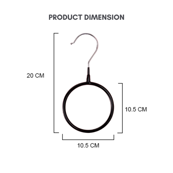 Non-slip Steel Multifunctional Tie Rings Holder Organizer for Neckties Shawls Scarves Pashminas Stainless Steel Rust-fre