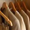 Non-slip  Schima Superba Boutique Solid Clothes Wooden Hanger Baju Hanger Kayu Clips (Thicker Version with clip)