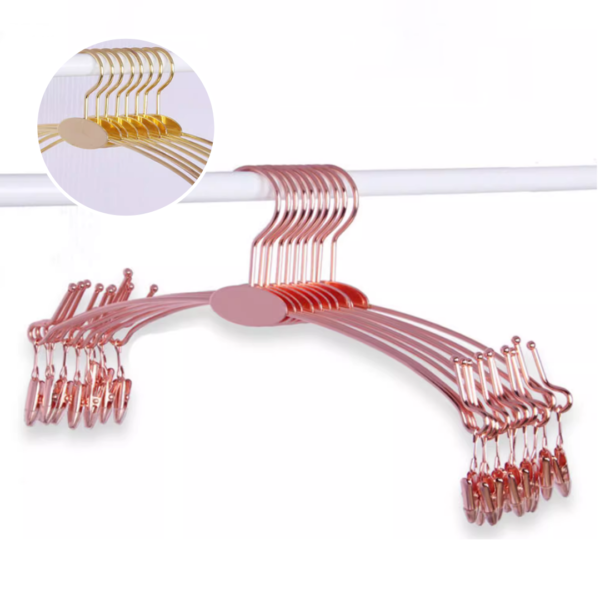 Rose Gold Premium Hangers Bra Underwear Panties Hanger with Anti Slip Clip Bra Hanger