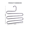 Wardrobe - Multifunctional S-shaped Magic Wrought Steel Pant Hanger Multi-Layer