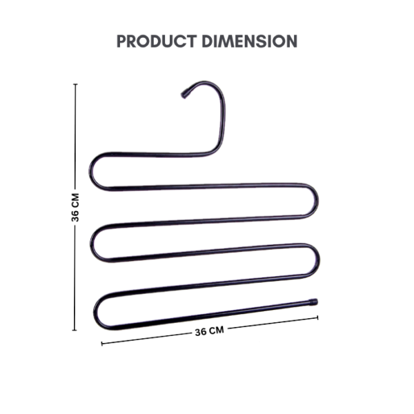 Wardrobe - Multifunctional S-shaped Magic Wrought Steel Pant Hanger Multi-Layer