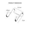 304 Stainless Steel Cabinet Punch-free Hook