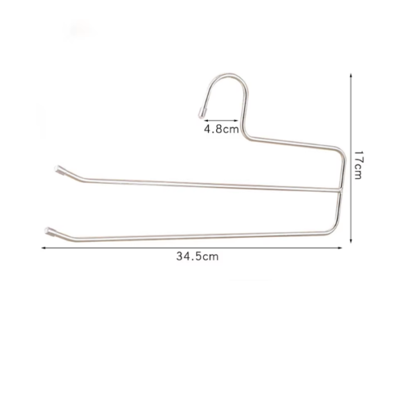 Thick 5mm Ultra Strong Stainless Steel Multi-Layer Trouser Rack – Non-Slip Space Saving Pants Hanger [High Quality]