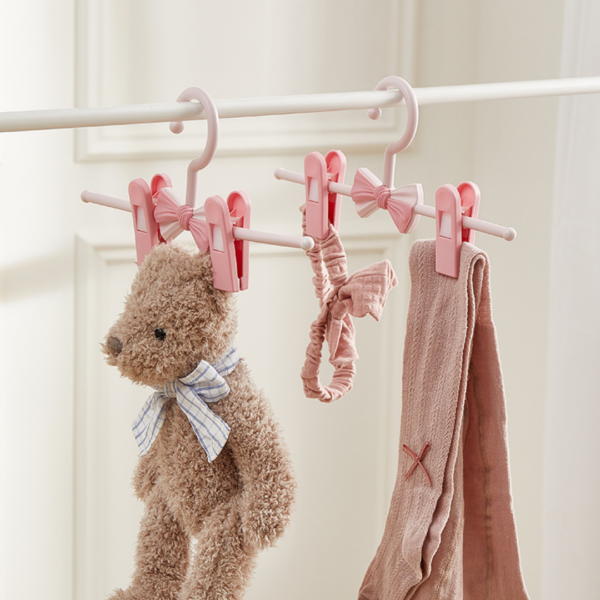 Children'Non-slip Hanger Trouser Clip Adjustable Seamless Trouser Rack Household Hanger Kid Hanger Pant Hanger