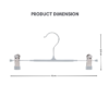 Multifunctional Household Pant Hanger Non-slip Clip Trouser Rack  Stainless Steel Seamless Hanger Penyangkut Seluar