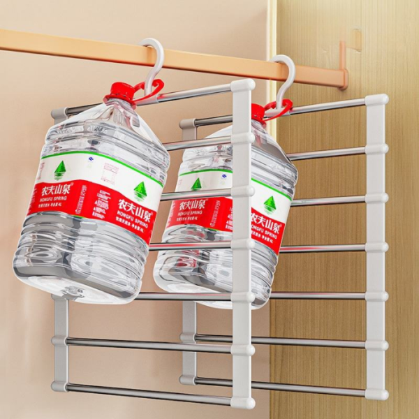 Stainless Steel Foldable Ladder Trouser Rack Multi-Layer Pants Hangers for Home Travel Household Stainless SteelOrganize