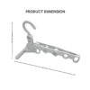 Space Saving Foldable Hanger Plastic Travel Drying Rack with 5 Holes Easy to Install with No Tools Needed Door Hook