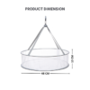 Gray Edging Drying Basket Double-folding Net Pocket