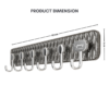 Six-row Punch-free Adhesive Hook