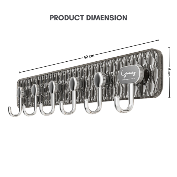 Six-row Punch-free Adhesive Hook