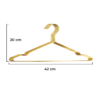 Golden Strong Wire Metal Hangers Luxury Clothes Hangers  Heavy Duty Coat Hangers Space Saving Closet Organize