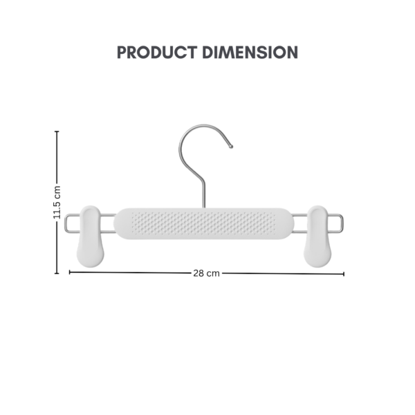 Adjustable Non-Slip Clip Hanger 28cm – Multi-Purpose Clothes & Pants Organizer Trouser Hanger High Quality Anti-slip