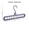 Space-Saver Nine Holes Rotating Hanger Magic Multi-function Folding Clothes Hanger Drying Space saving