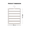Stainless Steel Foldable Ladder Trouser Rack Multi-Layer Pants Hangers for Home Travel Household Stainless SteelOrganize