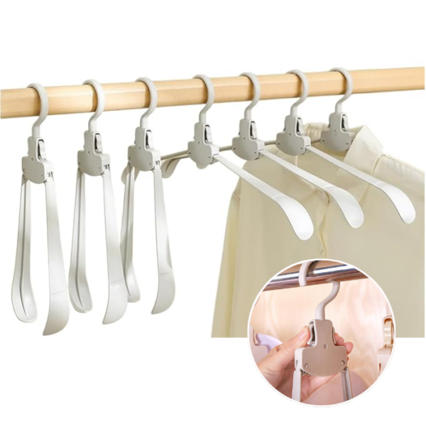 Multi-functional Traceless Home Folding Clothes Hanger Portable Travel Drying Folding Seamless Hanger