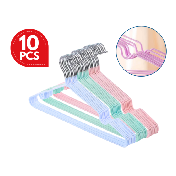10 PCS Hangers Premium Stainless Steel Anti Slip Hanger Baju [Ready Stock] High Quality Penyangkut Tudung