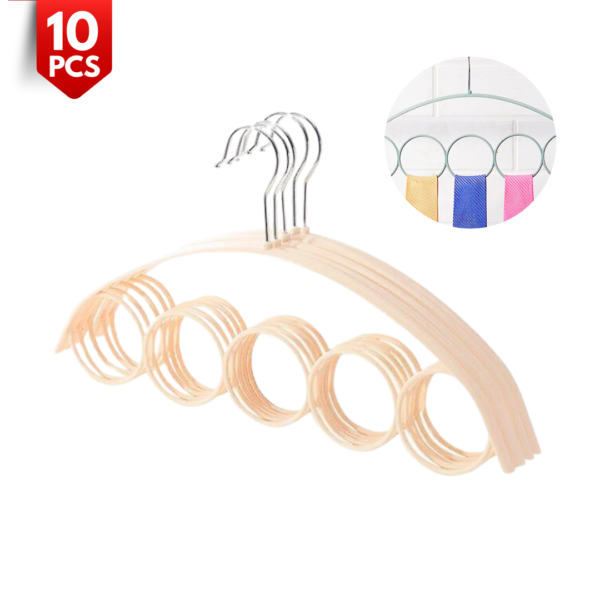 5-Ring Non-Slip Scarf Hanger