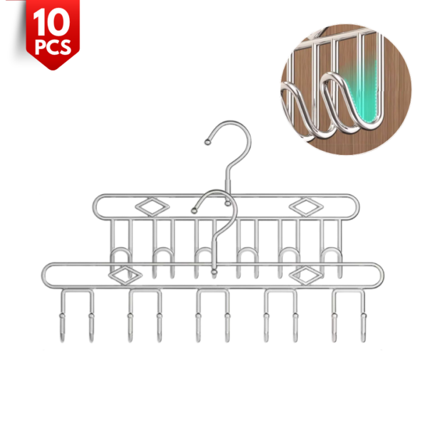 Multi-Head Stainless Steel Storage Hanger