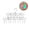 Stainless Steel Multi-head Clothes Hanger Sling Hook Underwear Storage Rack Multi-functional Tie Bra Storage Artifact