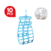 Multifunction Adjustable Pillow Drying Hanger Laundry Rack Doll Cushion Wardrobe Storage Bags Double Hook Clothes
