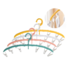6 Clip Clothes Stackable Hanger Underwear Socks Drying Hanger Drying Rack Windproof Lock Hook Penyangkut Stoking