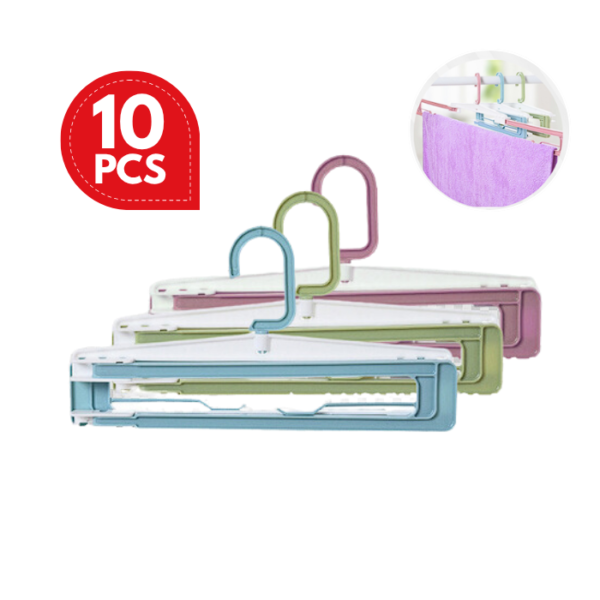 Foldable Multi-purpose Plastic Clothes Hanger Towel Hanger Home Bed Sheets and Blanket Expandable