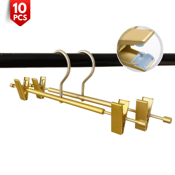 Gold Aluminum Non-Slip Trouser Hanger