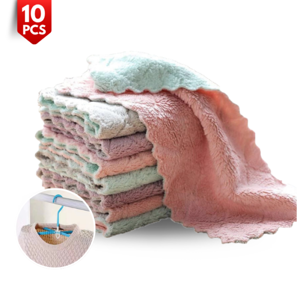Hanging Type Coral Velvet Kitchen Towel