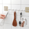 6 Hooks Kitchen & Bathroom Free Punching Hook