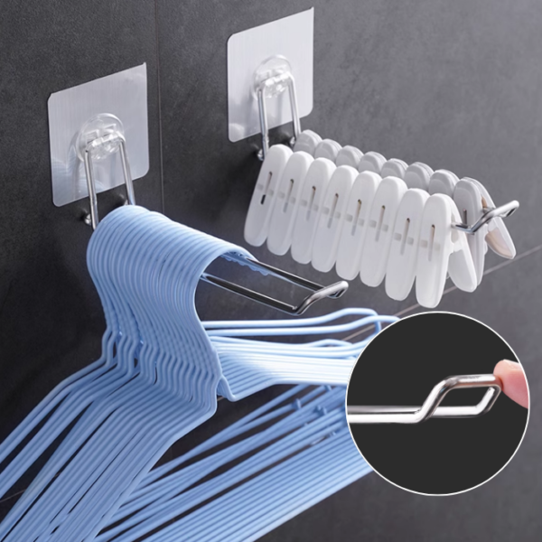 Punch-Free Stainless Steel Adhesive Hooks