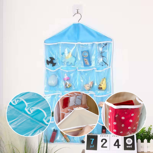 16 Pocket Clear Hanging Bag