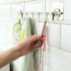 6 Hooks Kitchen & Bathroom Free Punching Hook