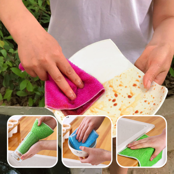 Double-layer Thickened - Bamboo Fiber Dishcloth