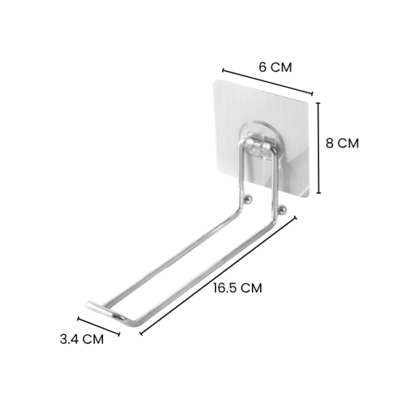 Punch-Free Stainless Steel Adhesive Hooks