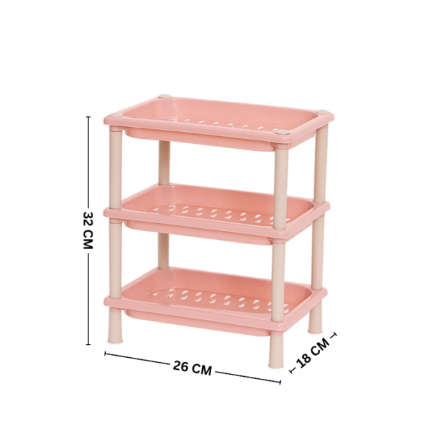Multifunctional 3-layer combination kitchen and toilet shelf