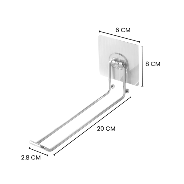 Punch-Free Stainless Steel Adhesive Hooks
