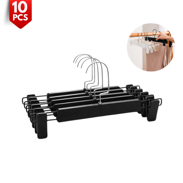 Premium Pant Hanger With Rubber Cushioned Clip