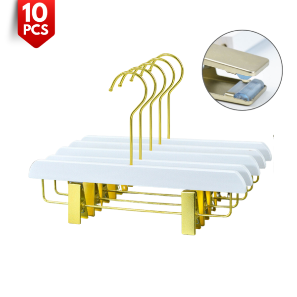 White Wood Pants Skirts Hanger